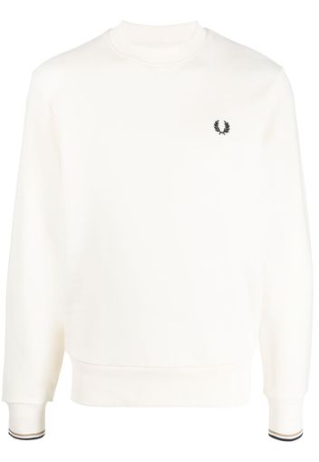 Fred Perry embroidered-logo sweatshirt - Bianco