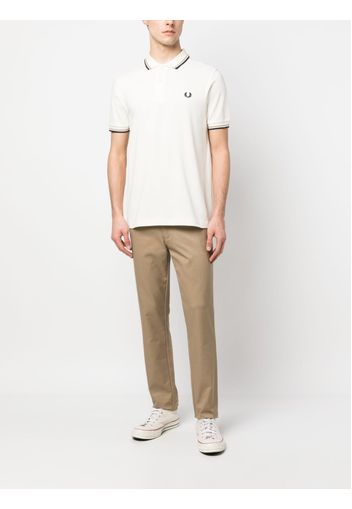 Fred Perry embroidered-logo polo shirt - Toni neutri