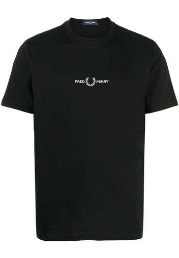 Fred Perry logo-embroidery cotton T-shirt - Nero