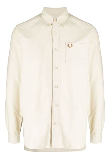 Fred Perry Oxford logo-embroidered cotton shirt - Giallo