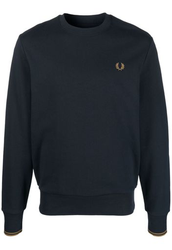 Fred Perry logo-embroidered cotton sweatshirt - Blu