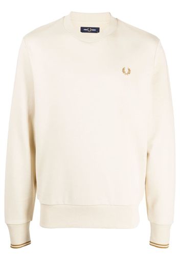 Fred Perry logo-embroidered cotton sweatshirt - Toni neutri