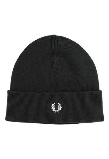 Fred Perry logo-embroidery beanie - Verde