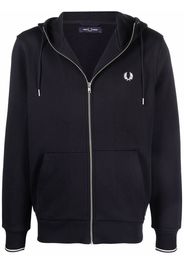 FRED PERRY embroidered logo hoodie - Blu