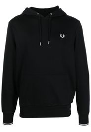 Fred Perry embroidered-logo detail hoodie - Nero