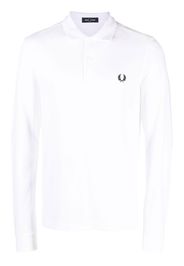 Fred Perry crest-motif polo shirt - Bianco