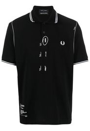 Fred Perry sketch-style cotton polo - Nero