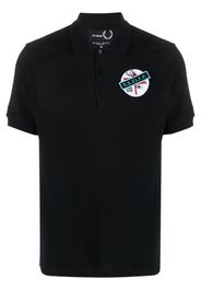 Fred Perry logo-patch cotton polo shirt - Nero