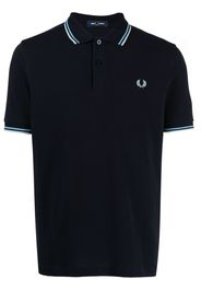 Fred Perry logo-embroidered cotton polo shirt - Blu