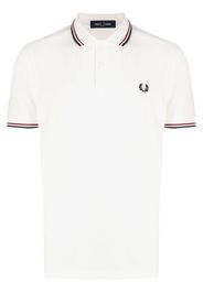 Fred Perry contrast-trim cotton polo shirt - Bianco