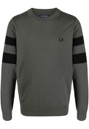 Fred Perry logo-embroidered stripe-detailing jumper - Verde