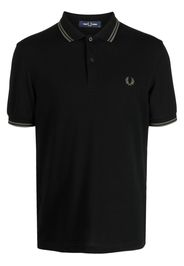 Fred Perry contrast-trim cotton polo shirt - Nero