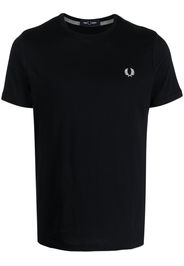 Fred Perry logo-embroidered cotton T-shirt - Blu