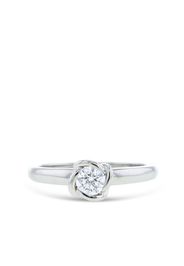 Fred pre-owned platinum Fleur Céleste solitaire diamond ring - Argento