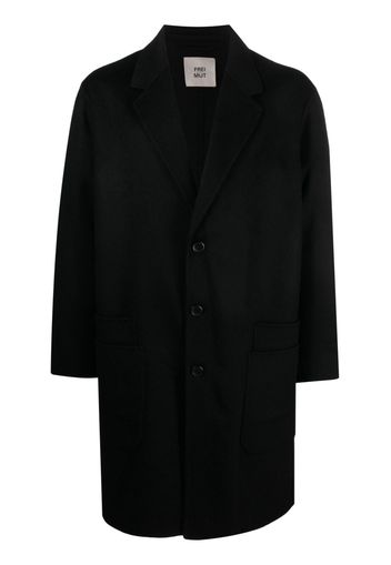 Frei-Mut single-breasted wool coat - Nero