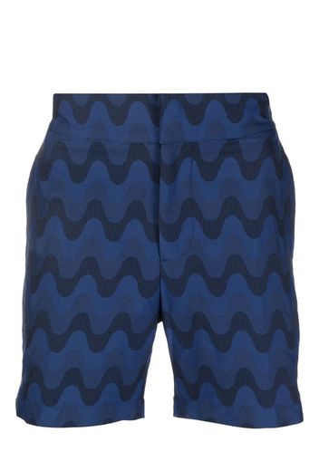 Frescobol Carioca tailored jacquard Copacabana swim shorts - Blu