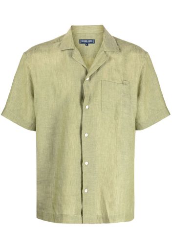 Frescobol Carioca cuban-collar linen shirt - Verde