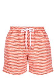 Frescobol Carioca Raquete print swim shorts - Arancione