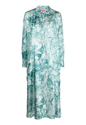 F.R.S For Restless Sleepers forest-print shirt dress - Verde