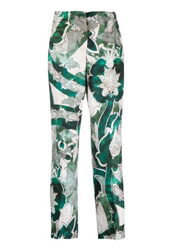 F.R.S For Restless Sleepers graphic-print silk pajama pants - Verde