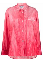 Sporty & Rich Pantaloni dritti a coste SRHWC - Blu pipe-trim pajama shirt - Rosa