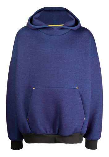 Fumito Ganryu chambray cotton-blend hoodie - Viola