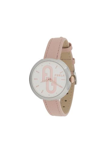 Bubble leather strap watch