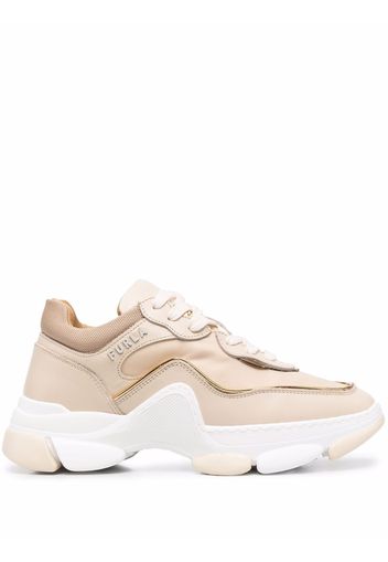 Furla chunky lace-up trainers - Toni neutri