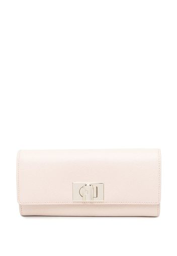 Furla logo-plaque leather purse - Toni neutri