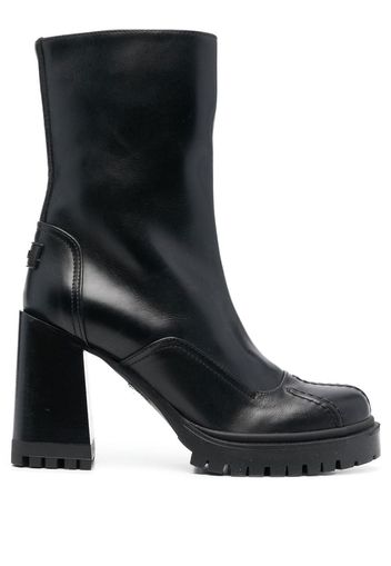 Furla ankle 90mm block heeled boots - Nero