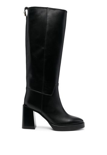 Furla 100mm Greta leather knee high boots - Nero