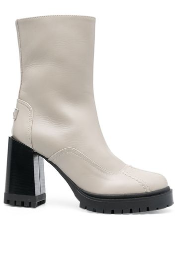 Furla Climb leather ankle boots - Grigio