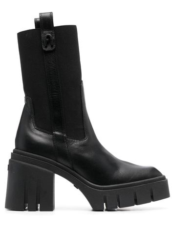 Furla ridged 95mm block-heel boots - Nero