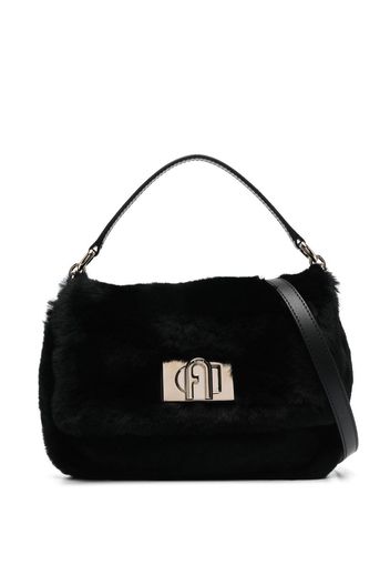 Furla Borsa tote con placca logo - Nero