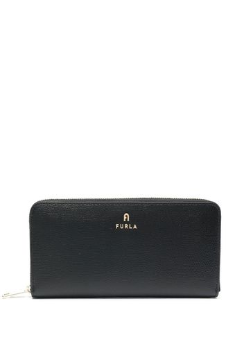 Furla logo-plaque leather wallet - Nero