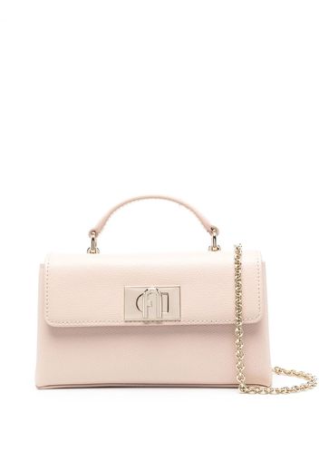 Furla logo-buckle leather tote bag - Toni neutri