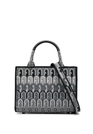 Furla Borsa tote con monogramma jacquard - Nero