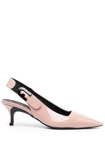 Furla patent-leather slingback pumps - Rosa