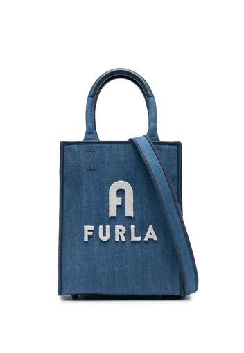 Furla Borsa tote Opportunity denim mini - Blu