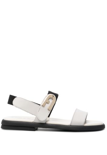 Furla Sign leather sandals - Toni neutri