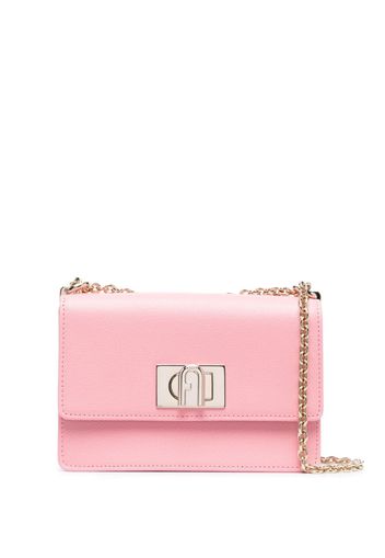 Furla logo-plaque leather crossbody bag - Rosa