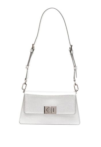 Furla metallic-finish leather shoulder bag - Argento