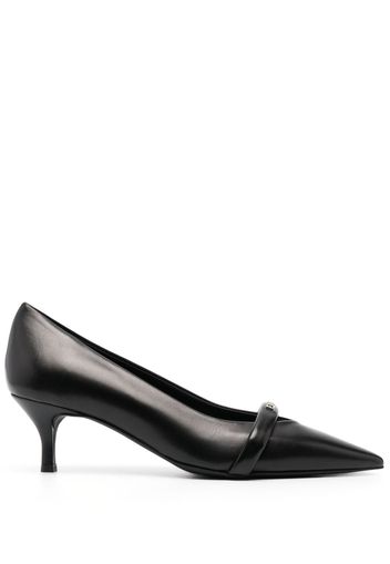 Furla Core 60mm logo-lettering leather pumps - Nero