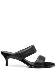 Furla kitten-heel leather mules - Nero