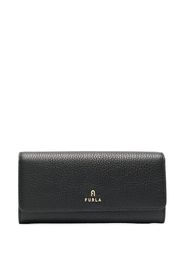 Furla logo-plaque leather wallet - Nero