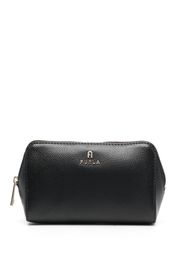 Furla medium Camelia leather make up bag - Nero