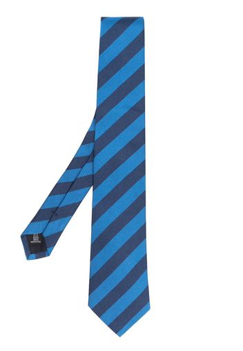 FURSAC striped silk tie - Blu