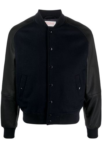 FURSAC press-stud wool blend bomber jacket - Blu