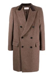 FURSAC double-breasted brushed coat - Marrone