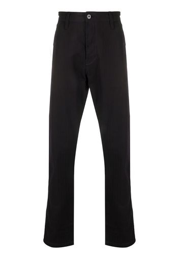 mid rise straight-leg trousers